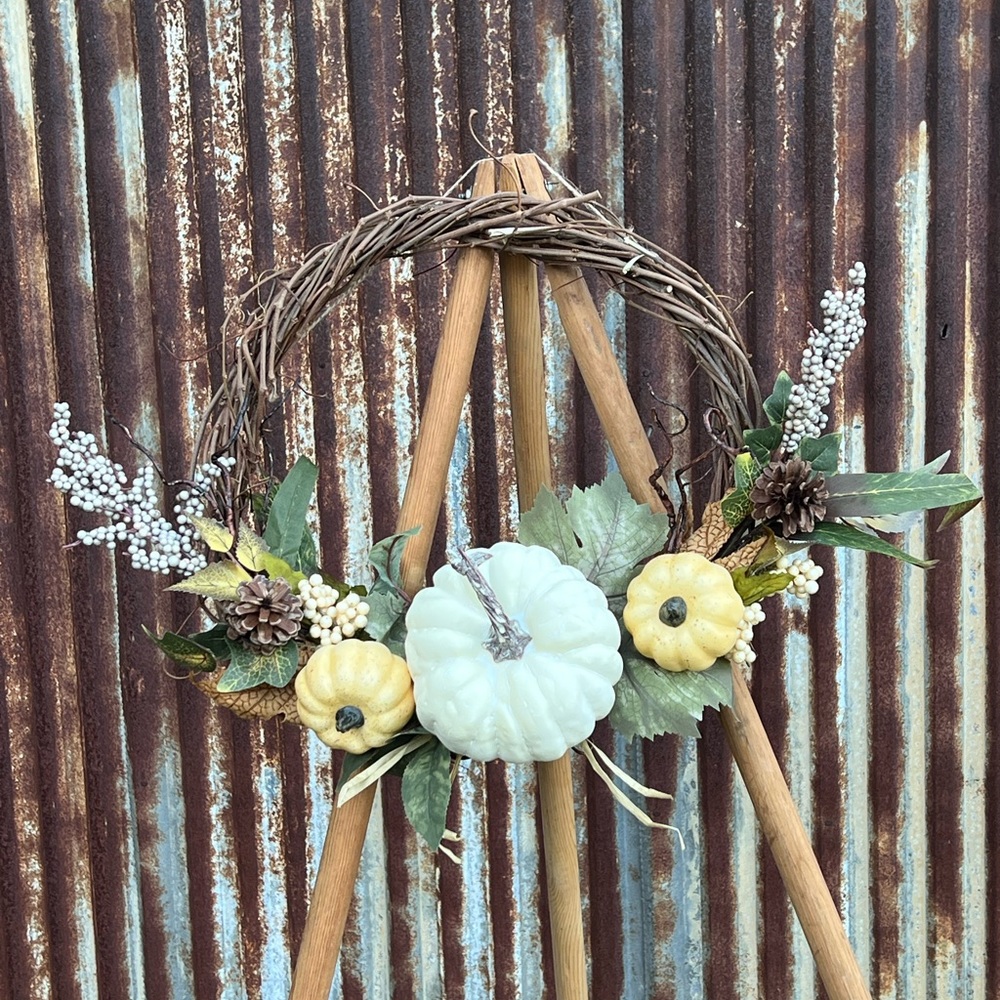Seasonal wreath, late summer throughout fall and thanksgiving.